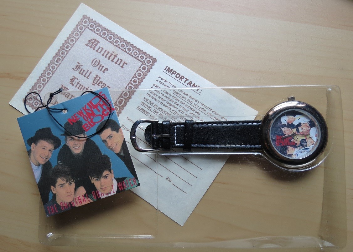 RARE NEW Vintage 1990 Licensed NEW KIDS ON THE BLOCK Quartz WATCH FREE SHIPPING!