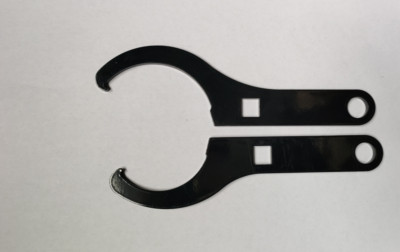 2xSteel Coilover Adjustment Tool Sleeve Suspension C Shape Spanner Wrench Black