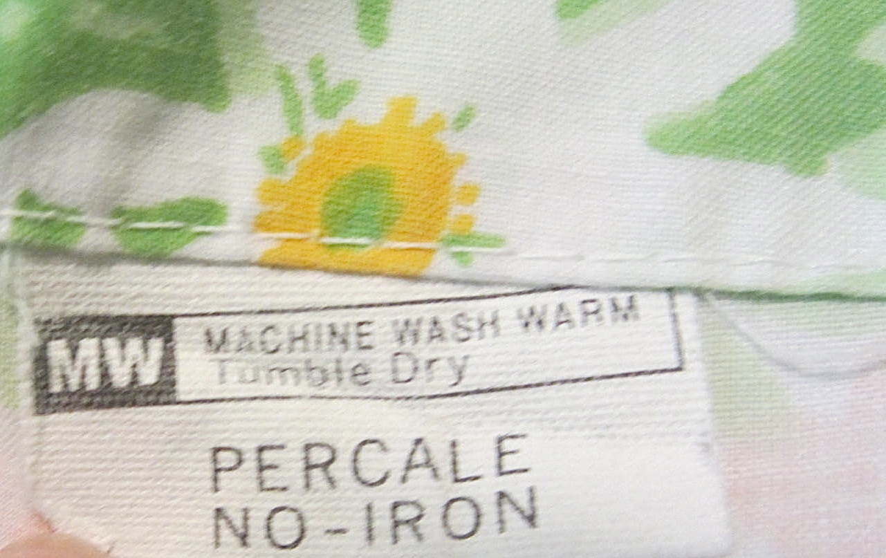 Vtg FULL Sheet FITTED FLAT & CASES Pink Blue Floral Flowers Sheets JC Penney