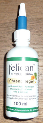 felican Ohrenpflege für Hunde Katzen 100 ml  Ohrenbalsam  Sonderaktion
