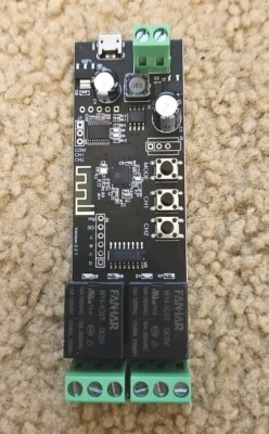 2-Channel WiFi Smart Switch Relay Module, TUYA/Smart Life App for Smart Home