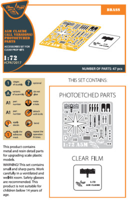 Clear Prop! CPA72017 A5M Claude (all versions) PE parts interior for CP kits