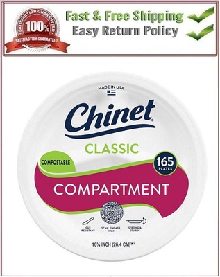 Chinet Classic Compartment Paper Plate, 10.38'' (165 ct.) Great Price