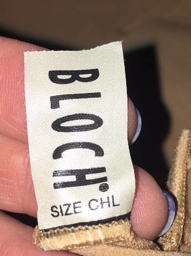 Child's Large 10-12 Bloch Endura Footless Tights Tan NEW