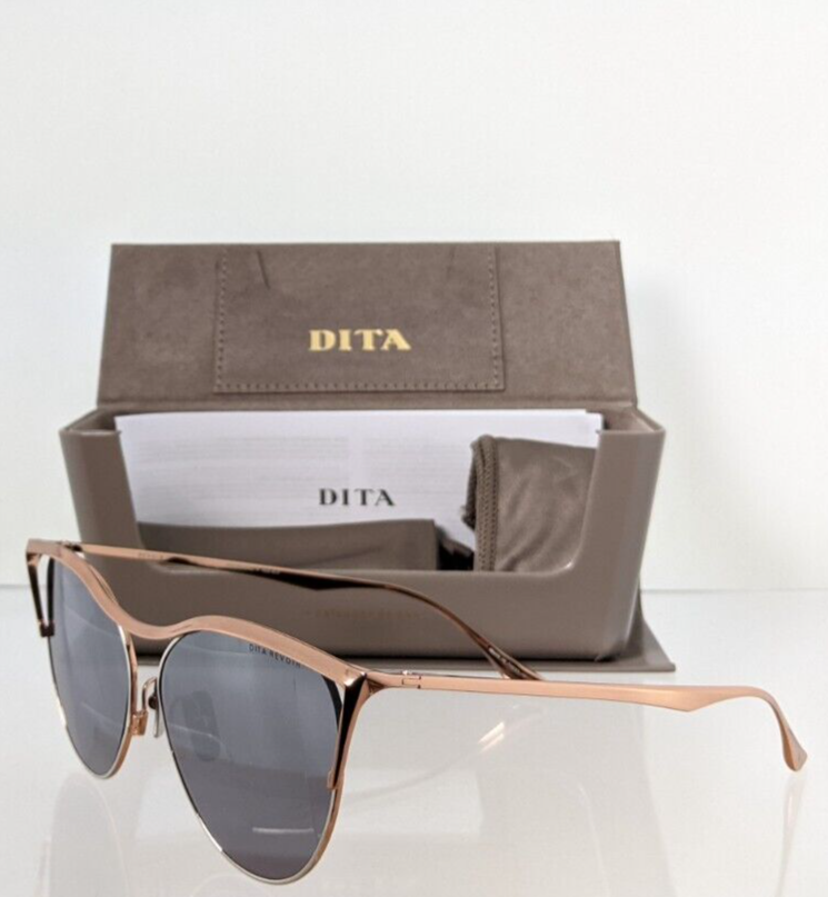 Pre-owned Dita Authentic  Sunglasses Revoir Dts 509-59-02 Rose Gold Frame In Brown