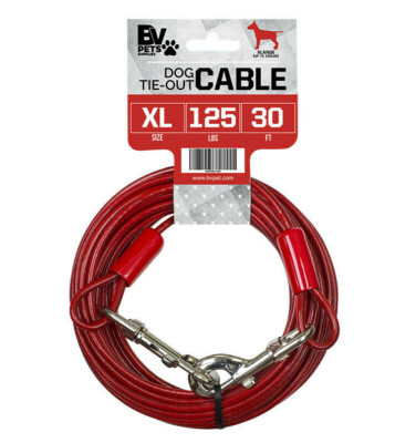 BV Pet Tie-Out Cable for X-Large Dogs Up To 125 lbs 30 Ft