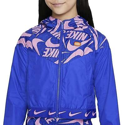Blue and cheap pink nike jacket