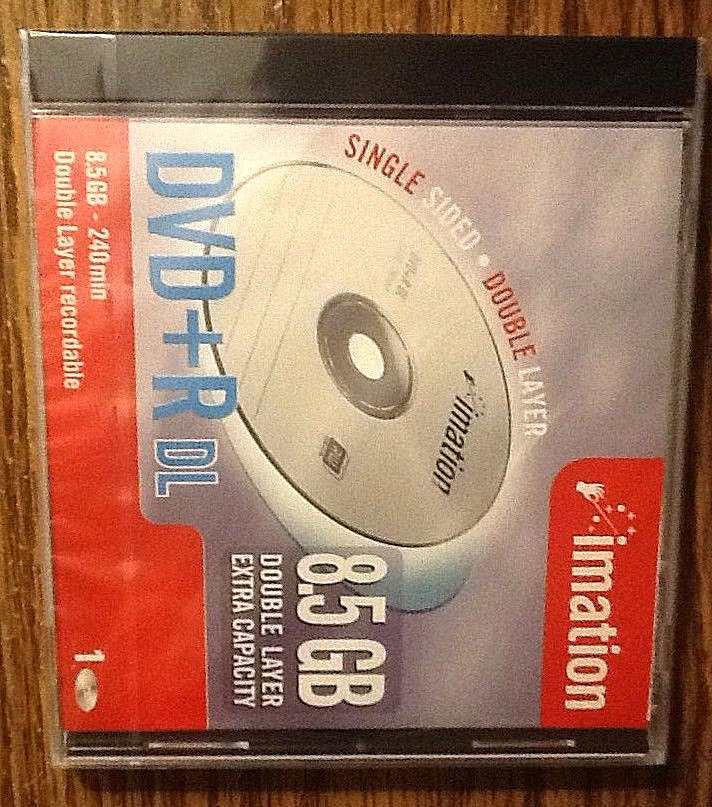 Imation DVD+R Single Sided Double Layer DL 8.5 GB Blank Recordable DVD 240 min