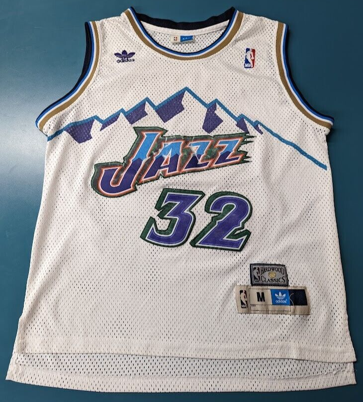 Vintage Karl Malone Utah Jazz #32 Hardwood Classics Adidas Men's M NBA  Basketball Jersey for Sale in Joliet, IL - OfferUp