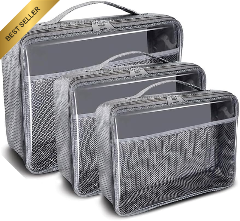3 Pack Toy Storage Organizer Bags with Zipper, on the Go Toy Storage Organizer,