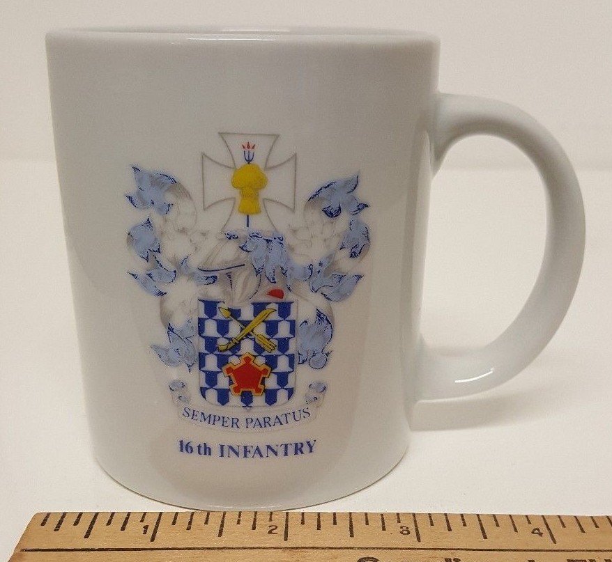 Operation Desert Storm Coffee Mug SEMPER PARATUS Fort Riley Kansas 16th Infantry