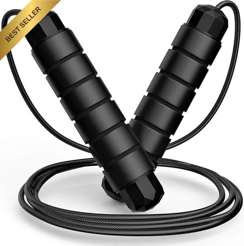Tangle - Free Rapid Speed Adjustable Jump Rope with Ball Bearings and Foam Handl
