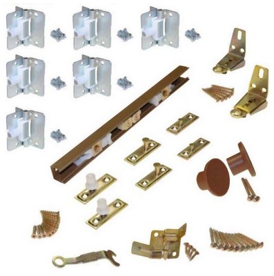 Johnson Hardware JH1700726H 1700 Series 72'' Steel Track Hardware - Brown