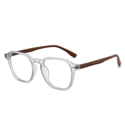 TR90 Anti Blue Light Reading Glasses Men Women Square Imitation Wood Glasses New