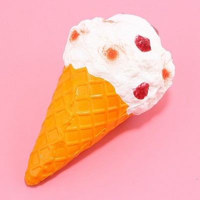WHITE JUMBO 8 inches ICE CREAM CONE squishy SOFT GREAT GIFT