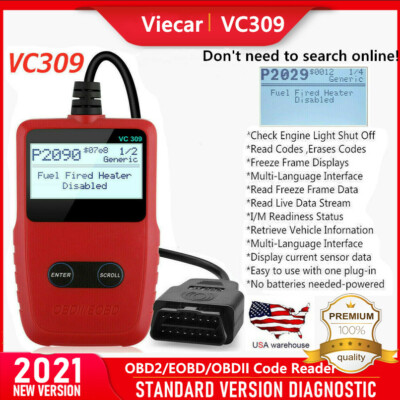 VC309 Code Reader OBDII OBD2 Scanner Universal Car Fault Engine Diagnostic Tool