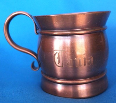 Vintage Gregorian Solid Copper Barrel Shaped Mug made in USA