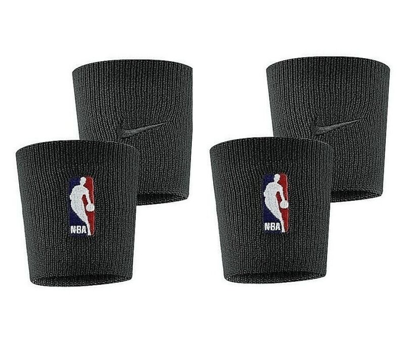 $30 2-Pairs Nike NBA Elite Basketball Wristbands Dri-Fit, Black