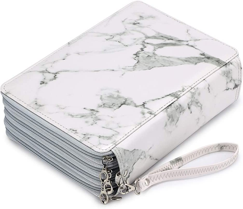 200 Slots Colored Pencil Organizer - Deluxe PU Leather Penci