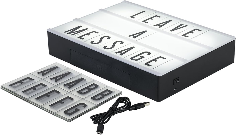 The Original LED Marquee Light Box with 100 Letters & Numbers, USB and Built-in