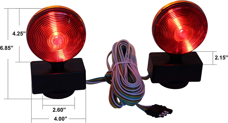 80778 Magnetic Towing Light Kit (Dual Sided for RV, Boat, Trailer and More DOT A