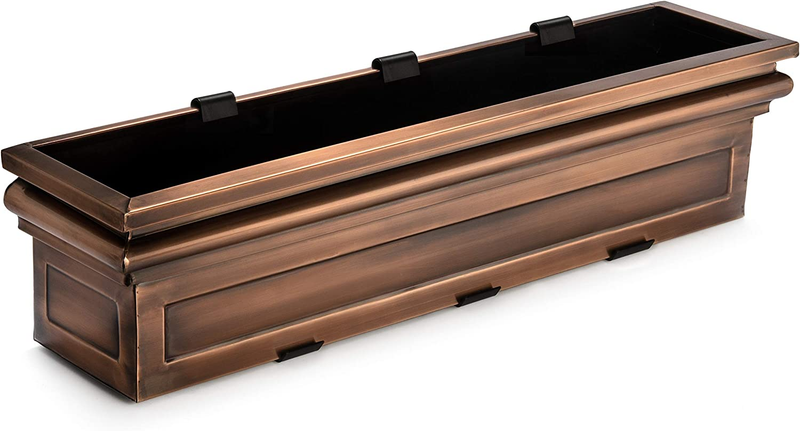 Window Planter Box Copper Flower Outdoor Plant Container for Windows Attach to H