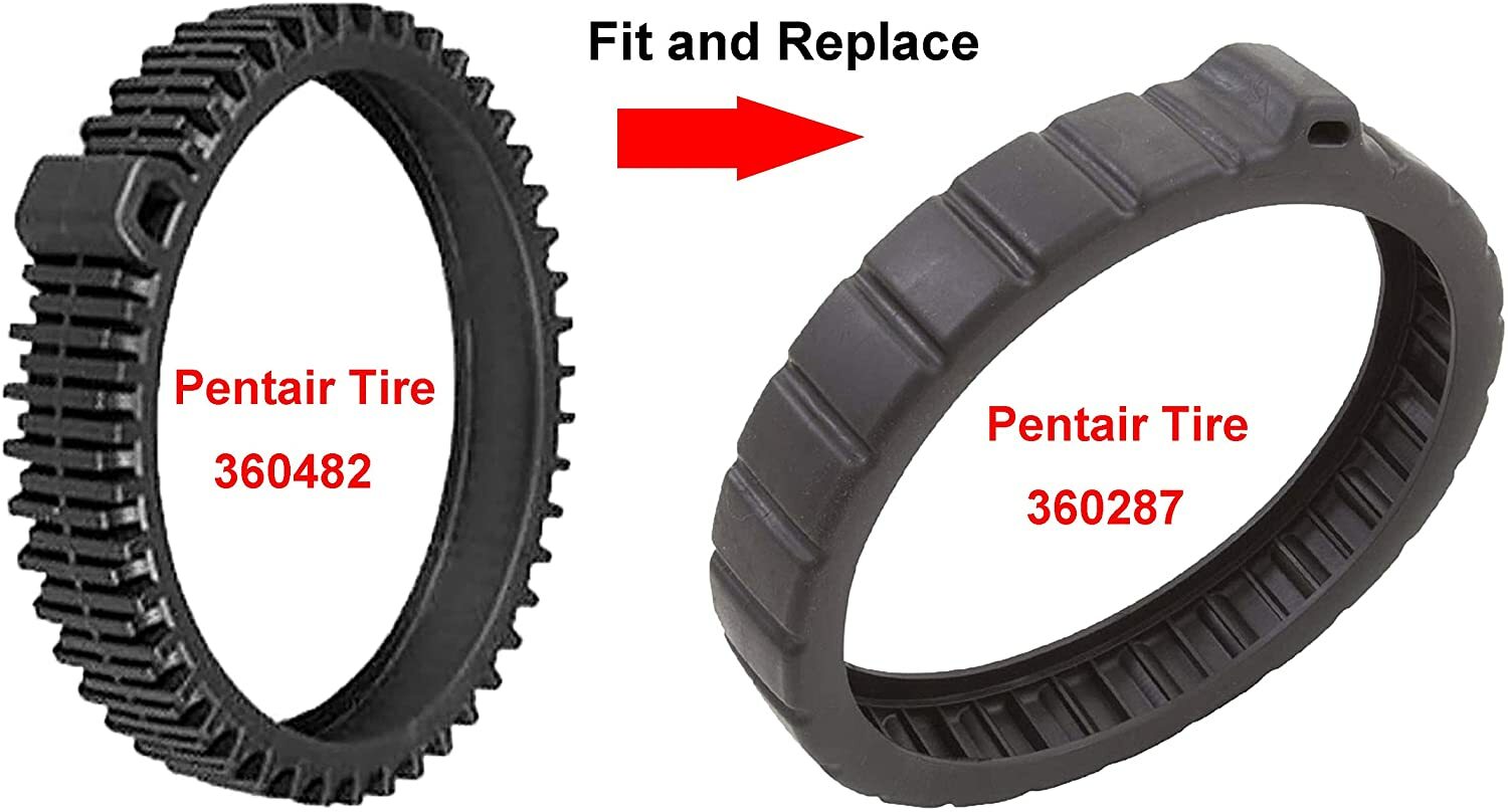 2PK 360287/360482 Tire Kit Replacement For Pentair  Rebel/Warrior Pool Cleaner