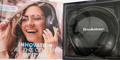 Brookstone Smart Touch Bass Boost Wireless Bluetooth Headphones 12 Hr Playtime
