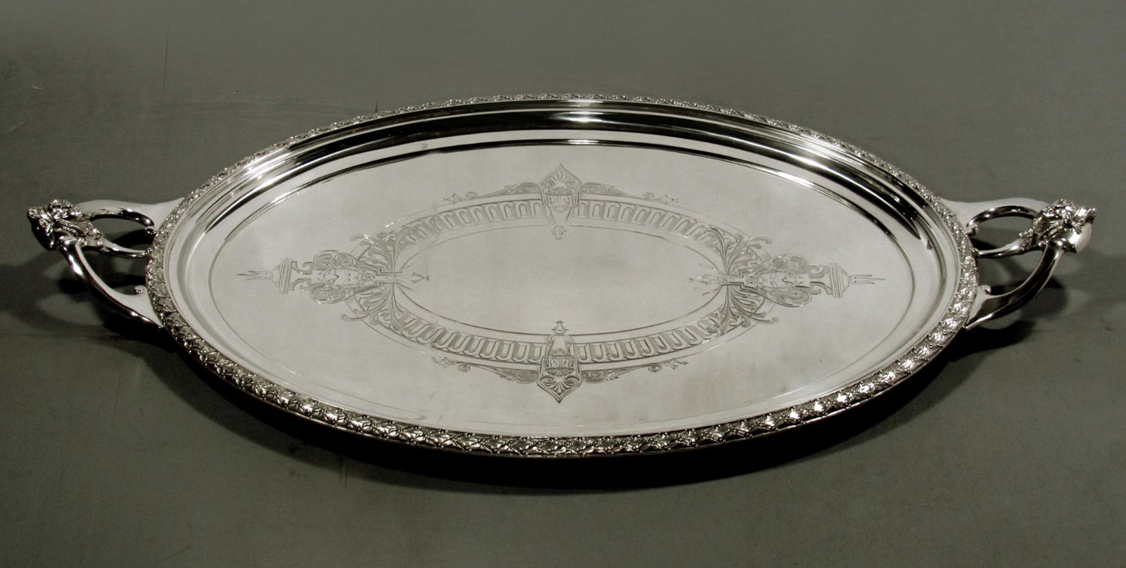 Gorham Sterling Tea Tray    c1865 GREEK REVIVAL - 170 OZ.