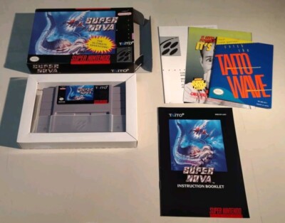Super Nova Super Nintendo SNES Taito Complete CIB w/ Little Samson Insert 