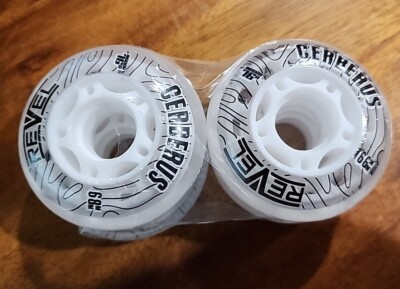 Alkali Roller Hockey Wheels - Revel Cerberus 76A 68MM Clear (4-Pack) New