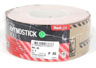 INDASA 960-80 Rhynostick Redline Roll 80 Grit Sticky Back Longboard Sandpaper INDASA 960-80 Rhynostick Redline Roll 80 Grit Sticky Back Longboard Sandpaper