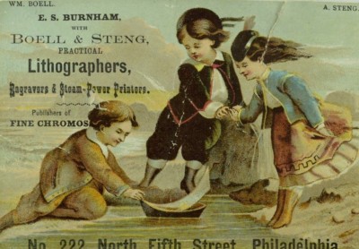 Boell & Steng Fine Chromos Lithographers Engravers Victorian Trade Card P12