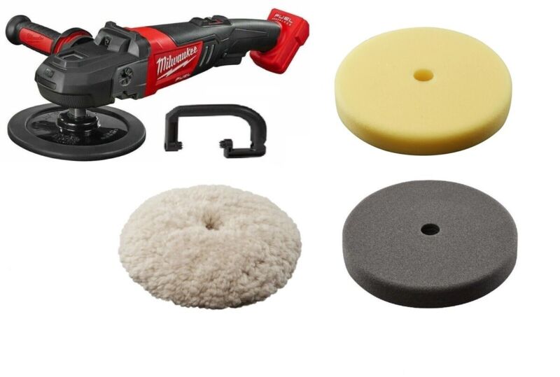 Milwaukee 2738-20 M18 FUEL 7” Auto Polisher with Wool Pad  and Finishing pads