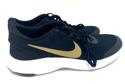 W Nike Flex Experience RN 7 Black/Matallic Gold-size 11