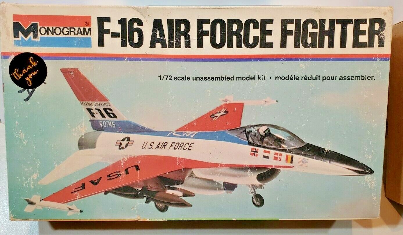 モノグラム　F-16 FIGHTER MONOGRAM 1/72 F-16 AIR FORCE FIGHTER Model Kit # 5200 (Old
