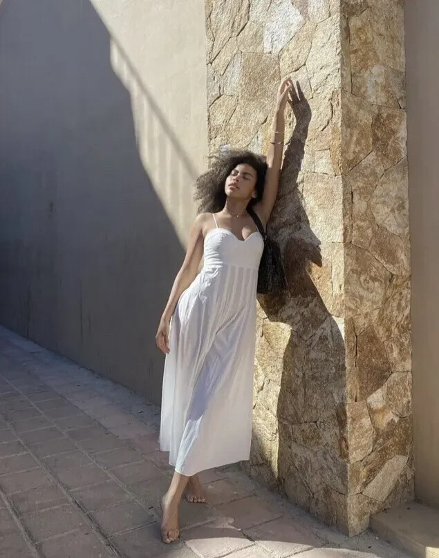 NWT ZARA WOMAN'S POPLIN MIDI DRESS WHITE SIZE L 9479/066 | eBay