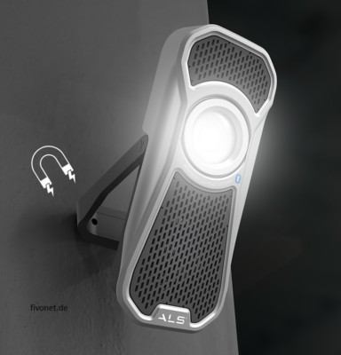 600Lumen AUD601R Akku Arbeitsleuchte Lautsprecher Handlampe  