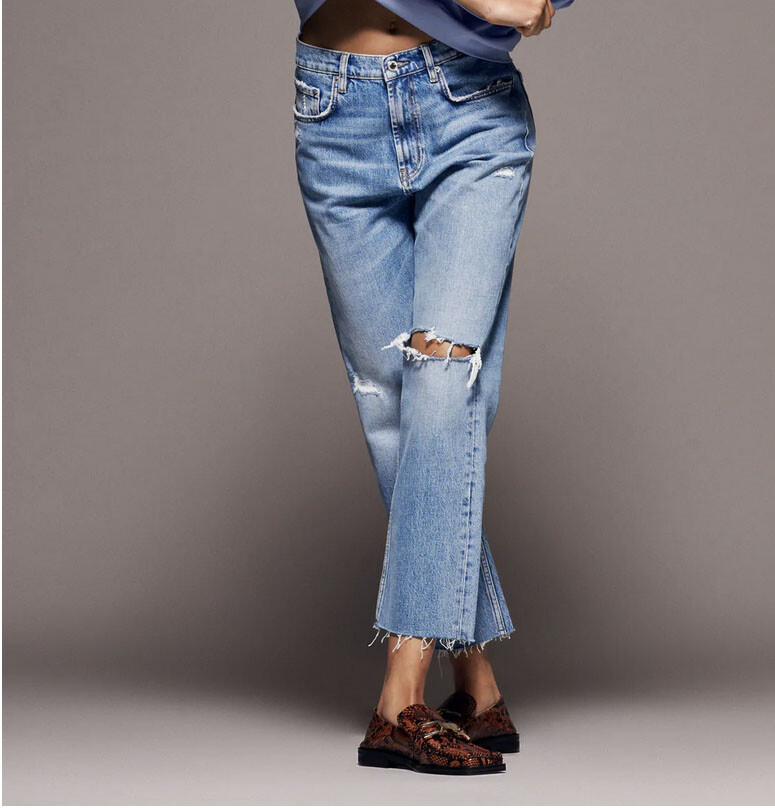 ZARA NEW WOMAN JEANS ZW PREMIUM KICK IN HARMONY BLUE PANT