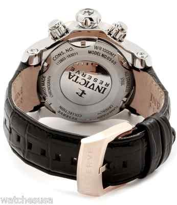 Pre-owned Invicta Men's 0360 Reserve Venom Chronograph Leather Band Quartz Watch