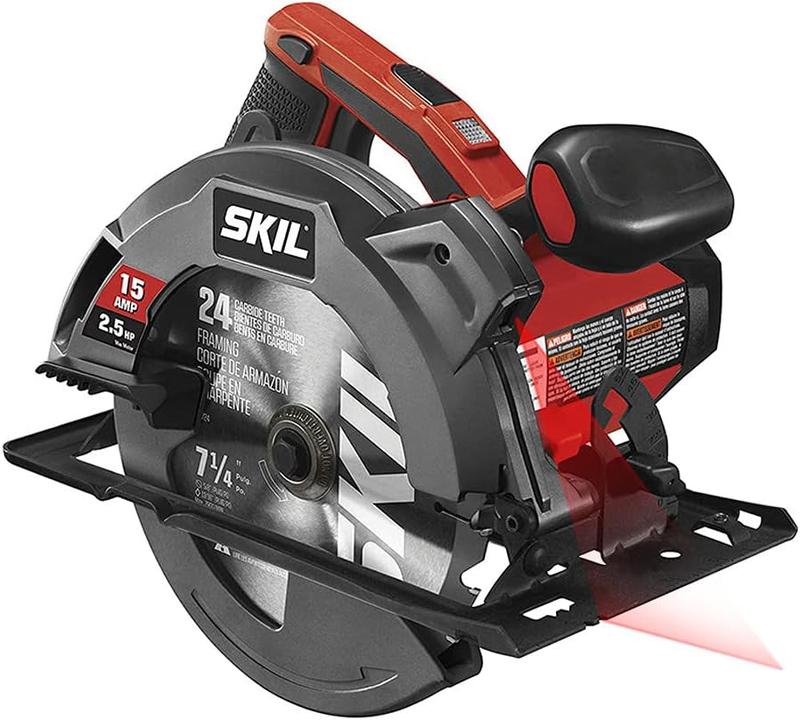 Circular Saw With Laser Guide 15 Amp Electric 7-1/4 Inch Blades Skill Saw DAI