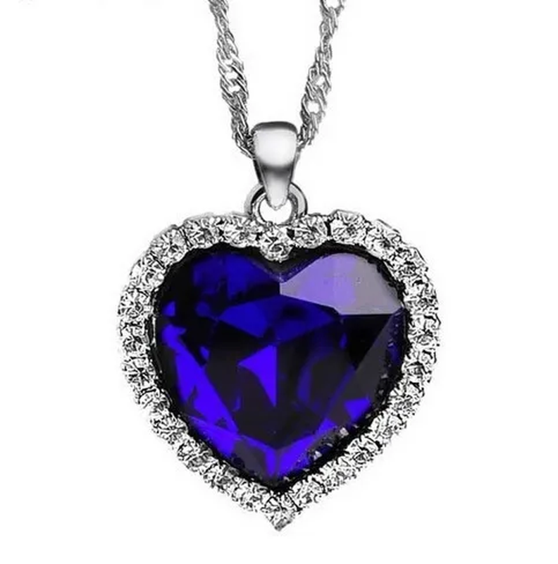 New Arrival Ocean Heart Necklaces & Pendants for Women Crystal Rhinestone Jewelry Accessories Gift