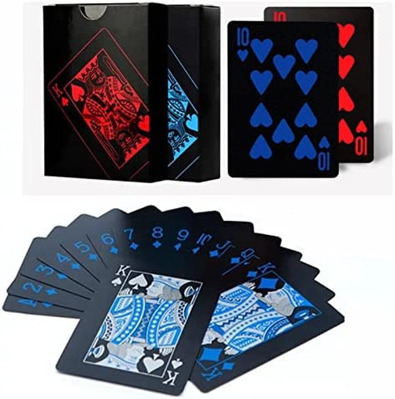 2 Deck of Waterproof Poker Cards and Playing Cards with Flexible Plastic PVC and