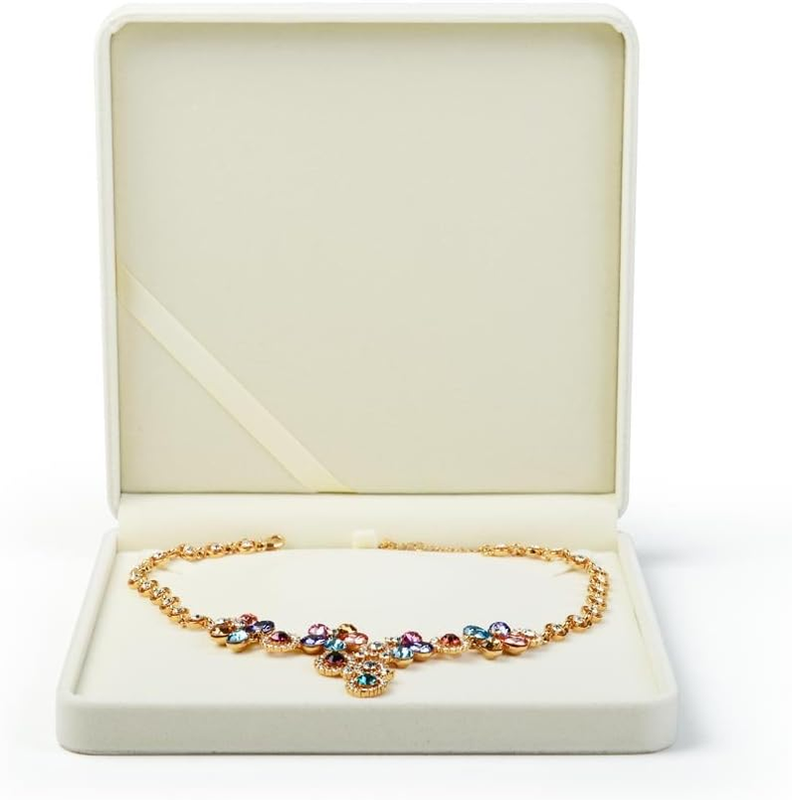 Velvet Big Necklace Gift Box Pearl Necklace White Jewelry Box Velvet Pendant Bra