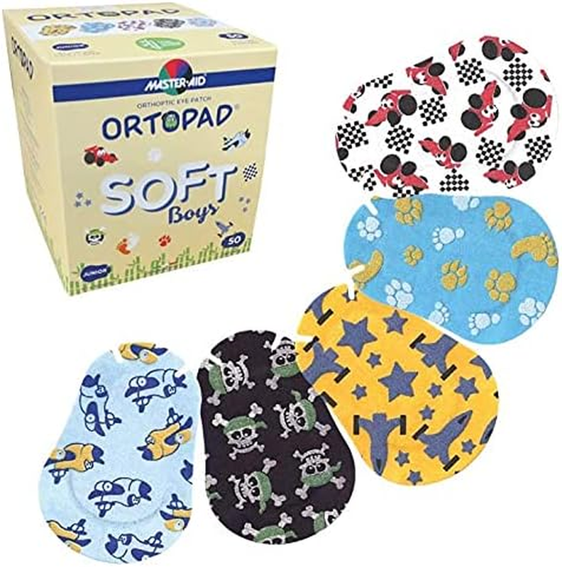 ® Bamboo Boys Soft Eye Patches, 50/Bx, Jr Size 0-2 Yr