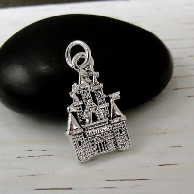 Silver Medieval Castle Charm - Royal Palace Charm - Fairytale Princess Charm