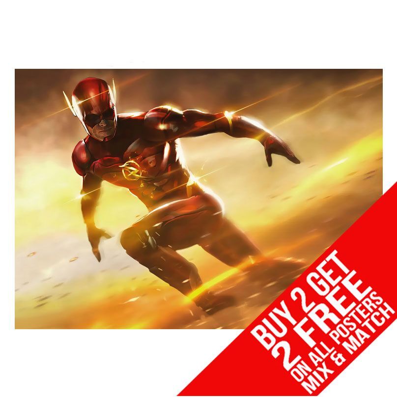THE FLASH DD1 BATMAN SUPERGIRL POSTER PRINT A4 A3 SIZE BUY 2 GET ANY 2 FREE