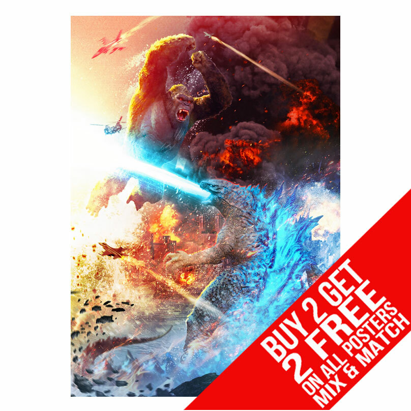 GODZILLA VS KONG BB5 POSTER ART PRINT A4 A3 SIZE BUY 2 GET ANY 2 FREE