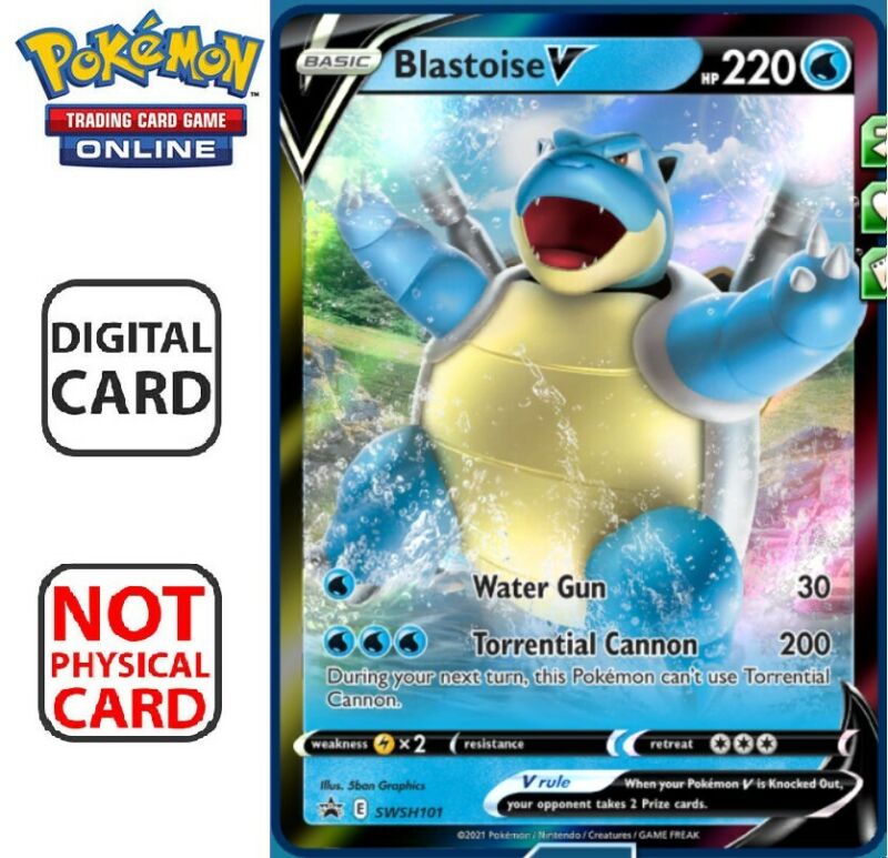 Blastoise V Ultra Rare Promo SWSH101 Pokemon TCG Online Digital Card
