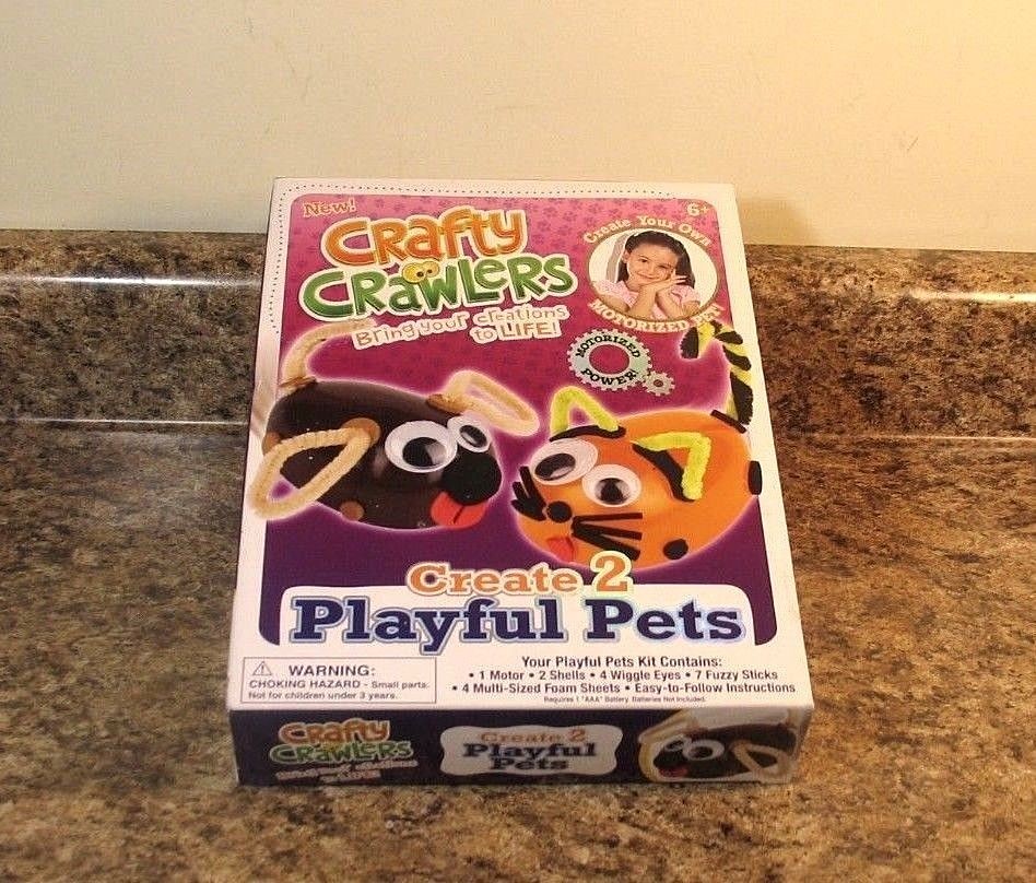 Crafty Crawlers Arts Crafts Set Create 2 Playful Pets Motorized Power Ages 6+